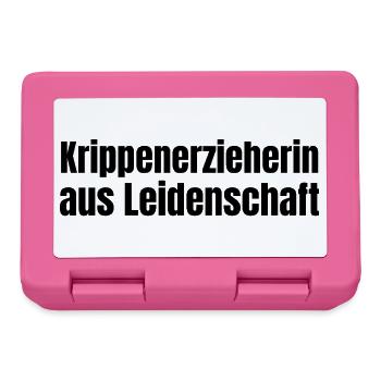 Krippenerzieherin aus Leidenschaft Geschenk - Brotdose - Pink - Vorne