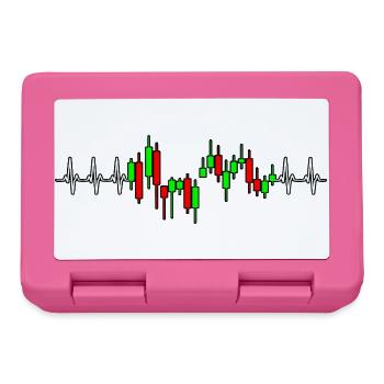 Trader Herzschlag Aktien Krypto Diagramm - Brotdose - Pink - Vorne