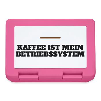 Kaffee ist mein Betriebssystem - Brotdose - Pink - Vorne