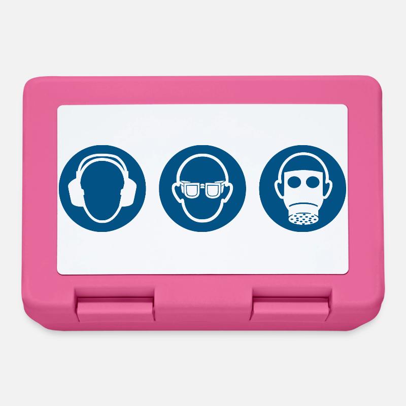 Three monkeys - hear, see, say nothing - Lunchbox - pink