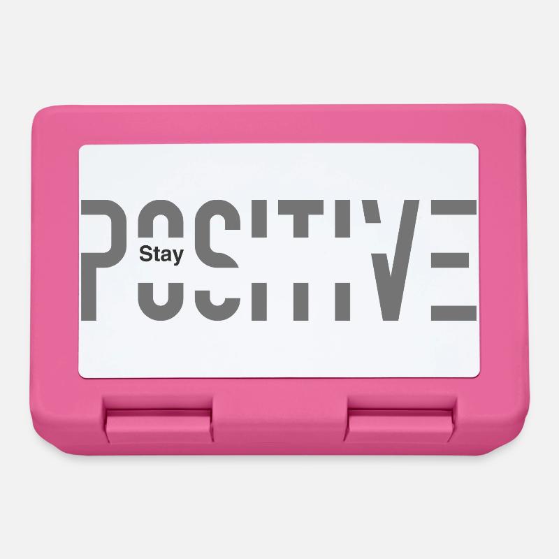 Restez positif - Boîte à goûter - rose