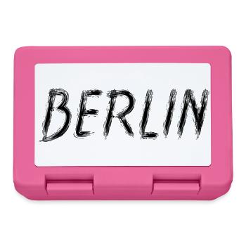 Berlin Grunge Brosse Street Art Noir - Boîte à goûter - rose - Devant
