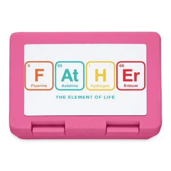 Father Periodic Table Dad Gift - Lunchbox - pink - Front