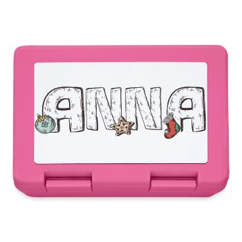 Anna Weihnachten  - Brotdose - Pink - Vorne