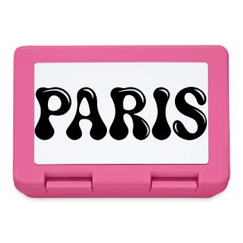 Paris Retro Groovy Typo Noir Capitale - Brotdose - Pink - Vorne