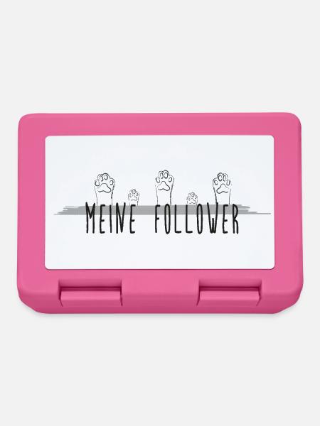 Meine Follower - Katze, Katzenpfoten - Brotdose - Pink