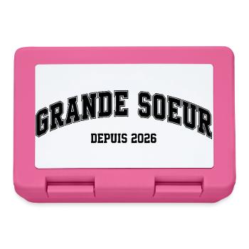 Grande Sœur Depuis 2026 Annonce Grossesse - Boîte à goûter - rose - Devant