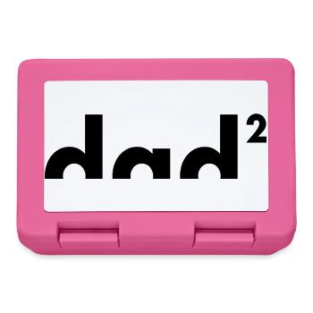 Dad hoch zwei | Vater | Vatertag - Brotdose - Pink - Vorne