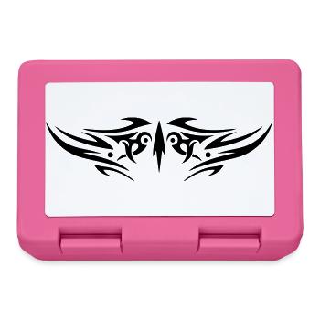 Zackiges Tribal Tattoo Ornament - Brotdose - Pink - Vorne