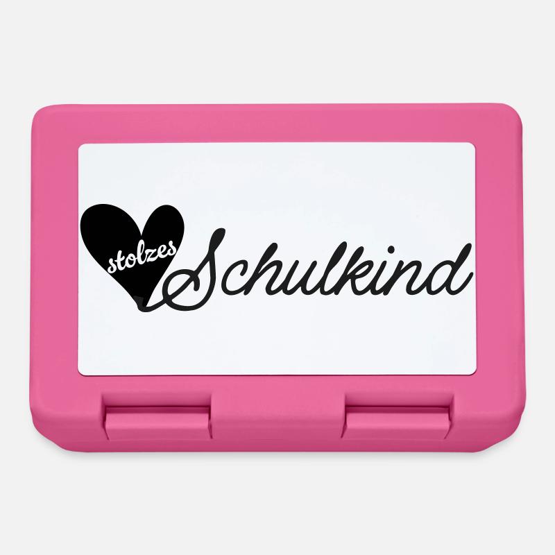 stolzes Schulkind schwarz - Brotdose - Pink
