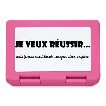 QUOTE. MESSAGE. HUMOR. FUNNY QUOTES - Lunchbox - pink - Front
