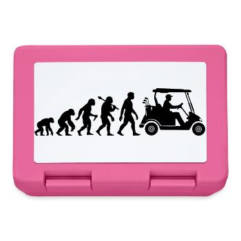 Golf Evolution Golfwagen Für Golfer Golfspieler - Brotdose - Pink - Vorne