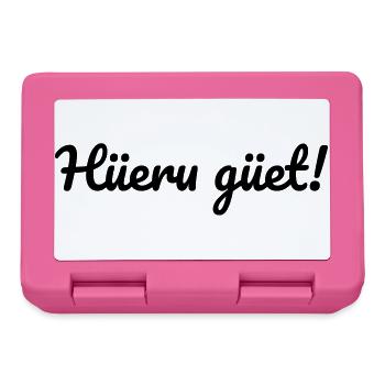 Hüeru güet Walliserditsch Dialekt - Brotdose - Pink - Vorne