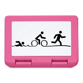 Triathlon, triathlon, natation, cyclisme et course à pied - Boîte à goûter - rose - Devant
