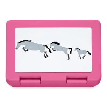 Chevaux en Mouvement Effervescent - Boîte à goûter - rose - Devant