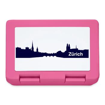 Zürich City Stadt Design - Alpha - Geschenkidee - Brotdose - Pink - Vorne