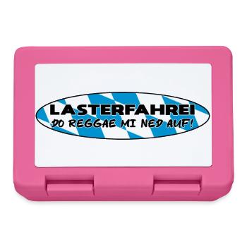 LASTERFAHREI - Do Reggae Mi Ned Auf! BAYERN Oval - Brotdose - Pink - Vorne