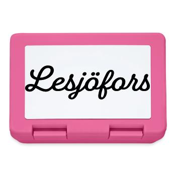 Lesjöfors black - Lunchbox - pink - Front