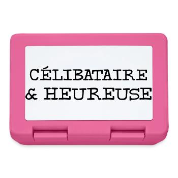 Célibataire & Heureuse - Boîte à goûter - rose - Devant