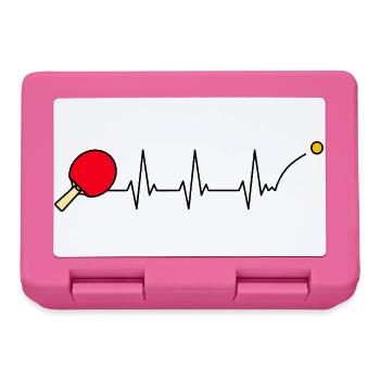 ECG du battement cardiaque du tennis de table - Boîte à goûter - rose - Devant