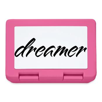 Dreamer Minimalist Saying T-Shirt - Lunchbox - pink - Front