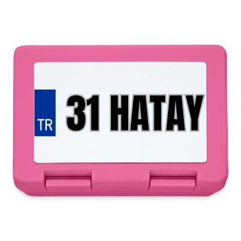 31 Hatay Kennzeichen | Türkisches Kennzeichen - Brotdose - Pink - Vorne