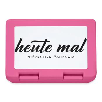 Heute mal Präventive Paranoia Spruch - Brotdose - Pink - Vorne