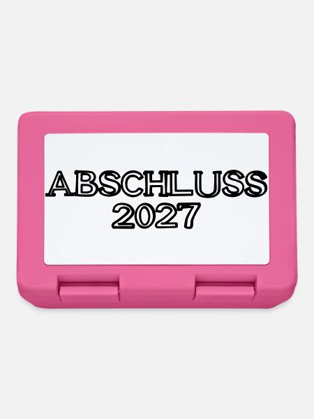 Abschluss 2027 Schriftzug handgezeichnet - Brotdose - Pink