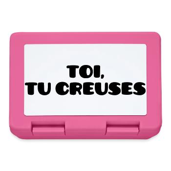 Toi, tu creuses - Boîte à goûter - rose - Devant