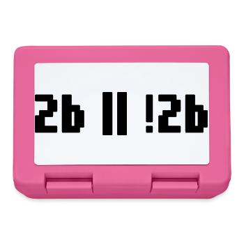 2b or not 2b – Shakespeare Hamlet Programmierer - Brotdose - Pink - Vorne