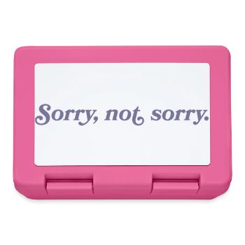 Sorry, not sorry – Cheeky & direct - Lunchbox - pink - Front