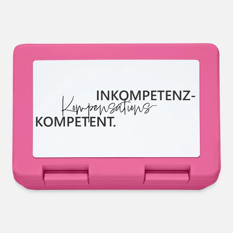 Inkompetenz Kompensations Kompetenz Wortspiel - Brotdose - Pink
