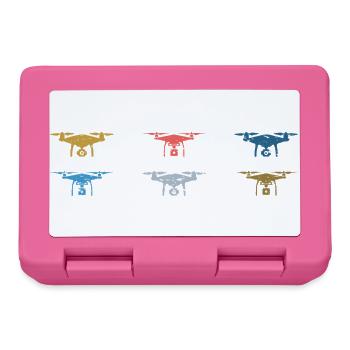 Vintage Drohnen Pilot - Brotdose - Pink - Vorne