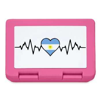 Argentinien Herzschlag - Brotdose - Pink - Vorne