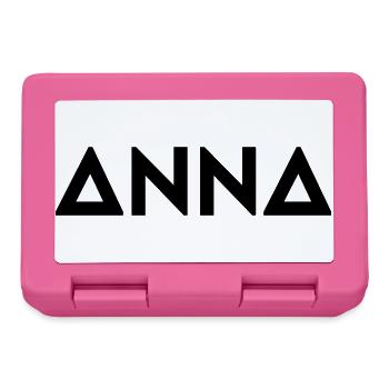 Prénom Anna - Boîte à goûter - rose - Devant
