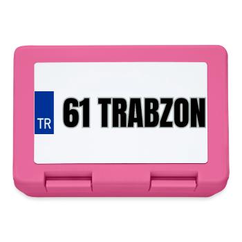 61 Trabzon Kennzeichen | Türkisches Kennzeichen - Brotdose - Pink - Vorne