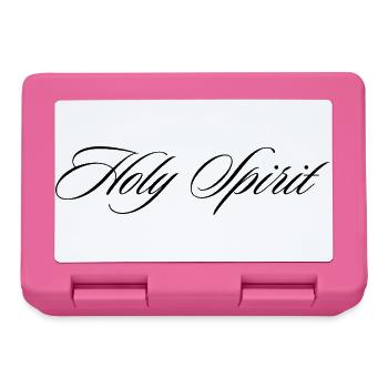 Holy Spirit Cursive Faith Calligraphy Design - Lunchbox - pink - Front