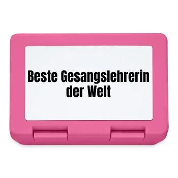 Beste Gesangslehrerin der Welt Gesang Geschenk - Brotdose - Pink - Vorne