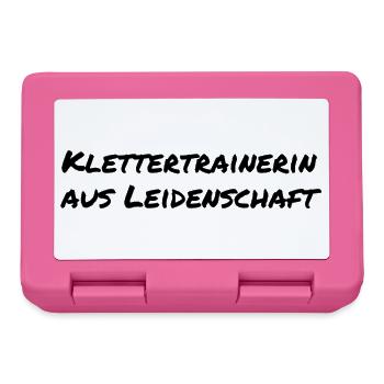 Klettertrainerin aus Leidenschaft Geschenk - Brotdose - Pink - Vorne