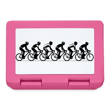 Radrennfahrer - Brotdose - Pink - Vorne