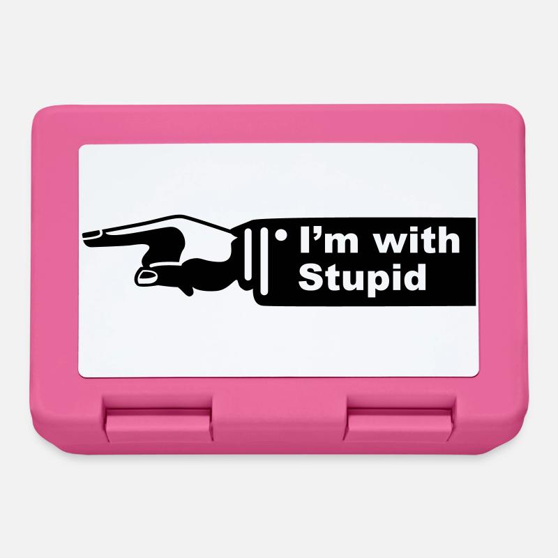 im with stupid - ich bin mit dummen - Brotdose - Pink