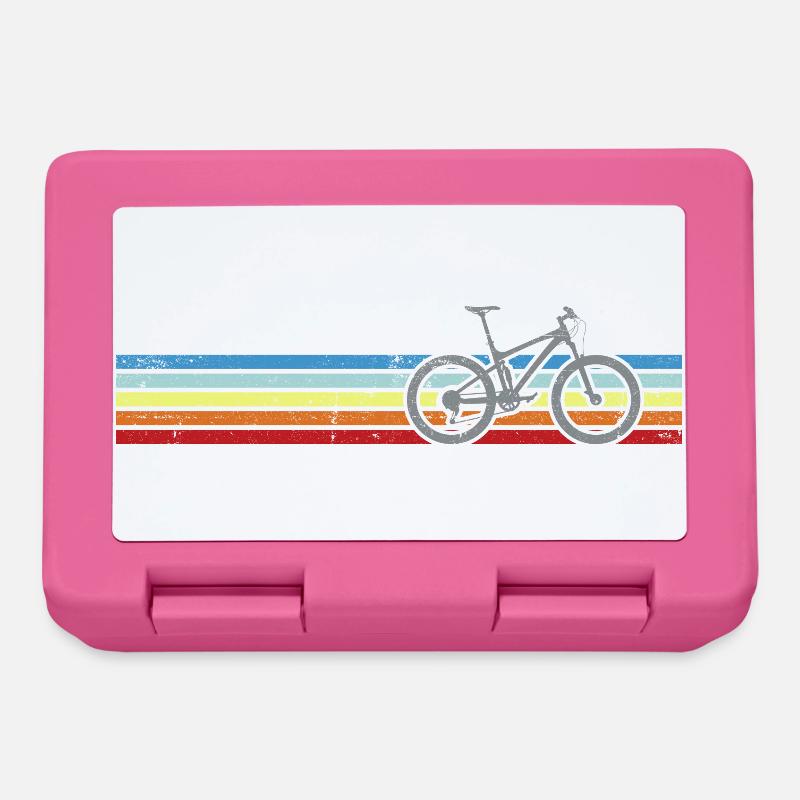 Rainbow Stripes Bicycle - Lunchbox - pink