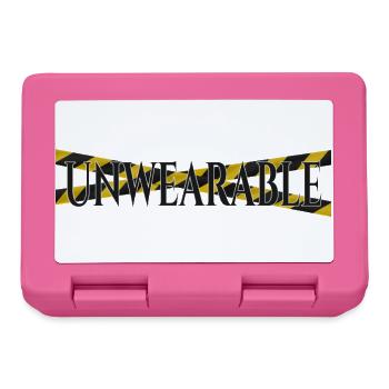 Unwearable – Design statement avec ruban d’avertissement - Boîte à goûter - rose - Devant