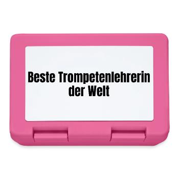 Beste Trompetenlehrerin der Welt Trompete Geschenk - Brotdose - Pink - Vorne