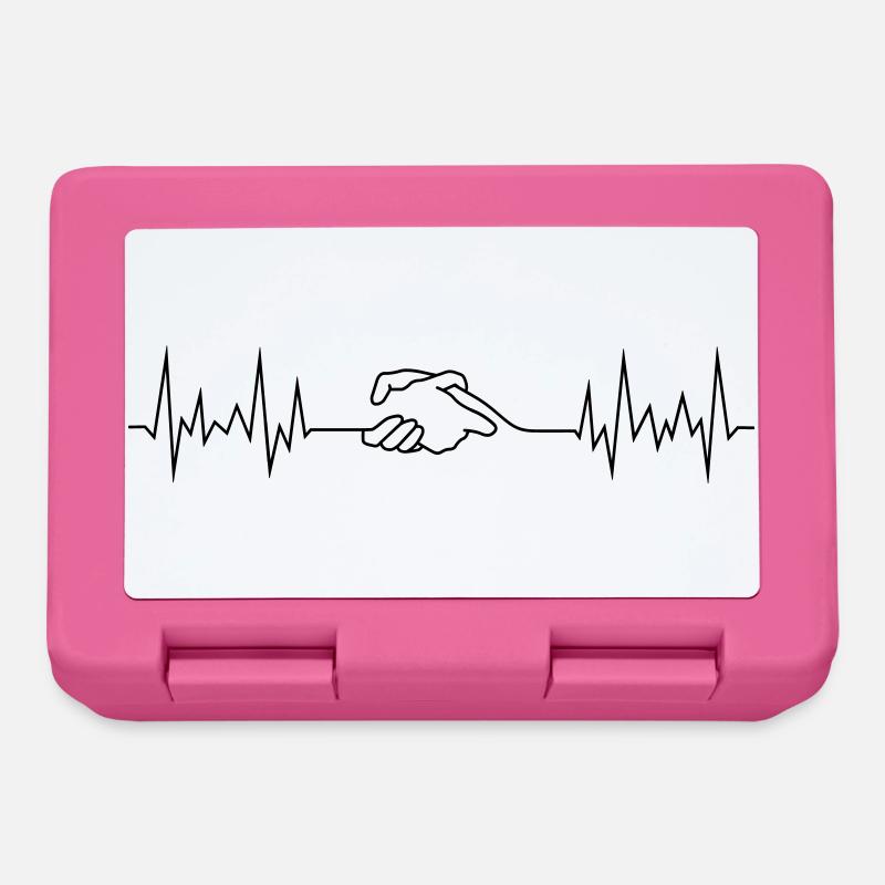 wave peace handshake - Brotdose - Pink