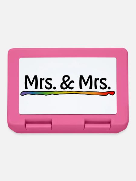 Lesbische Hochzeit - Regenbogen Mrs and Mrs - Brotdose - Pink