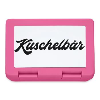 Kuschelbär Kuscheln Kosename Spitzname Pyjama - Brotdose - Pink - Vorne