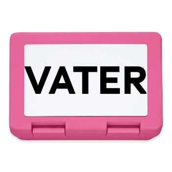 Vater Typografie Design VATER-MUTTER-KIND Geburt - Brotdose - Pink - Vorne