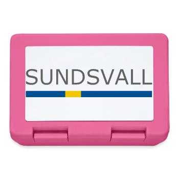 Sweden Flag - Sundsvall - Sverige - Schweden - Brotdose - Pink - Vorne