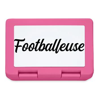 Footballeuse - Boîte à goûter - rose - Devant